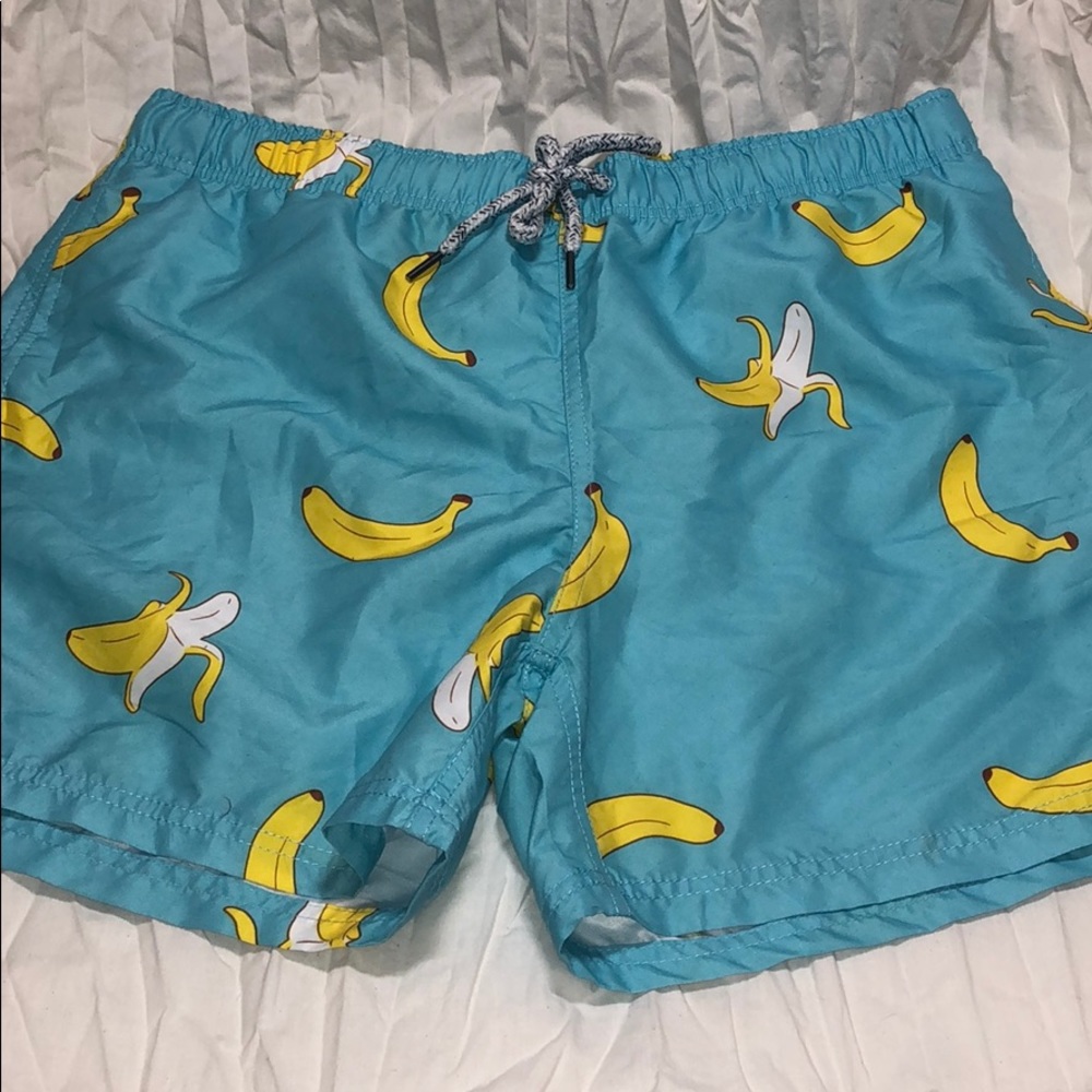 Mens banana swim trunks brand new size M